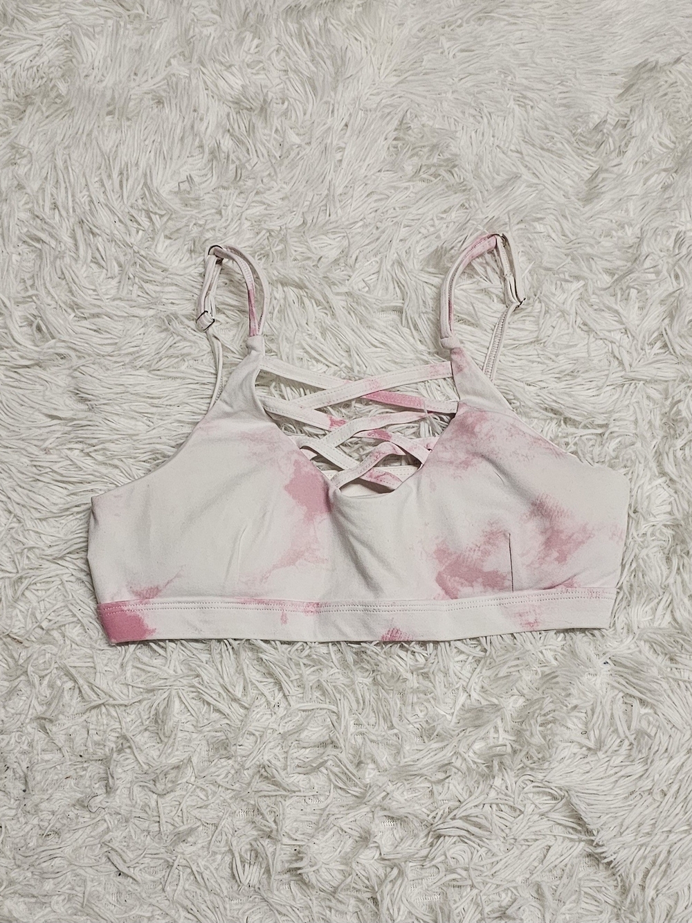 Bombshell Sportswear CROSS MY HEART Bra Bralette LARGE